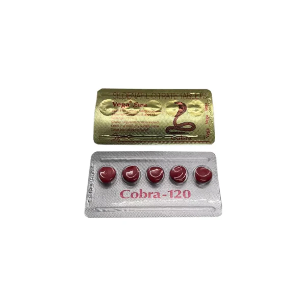 Cobra 120 mg: High-dose Sildenafil for ED relief.